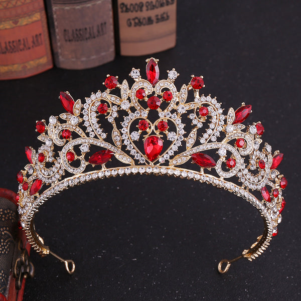Sweet 15 Crystal Crown Quinceanera Wedding Accessories Headdress WA1006