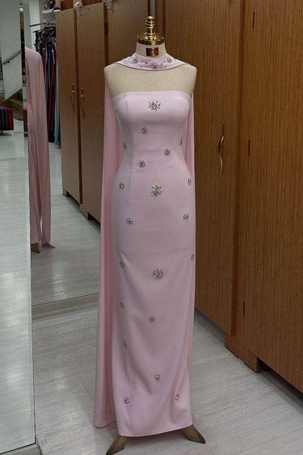 WU1455 - Vestido de fiesta sencillo e informal, con escote en V, sin mangas, plisado, abertura lateral alta y cola, con cremallera en la espalda, para dama de honor y cóctel.