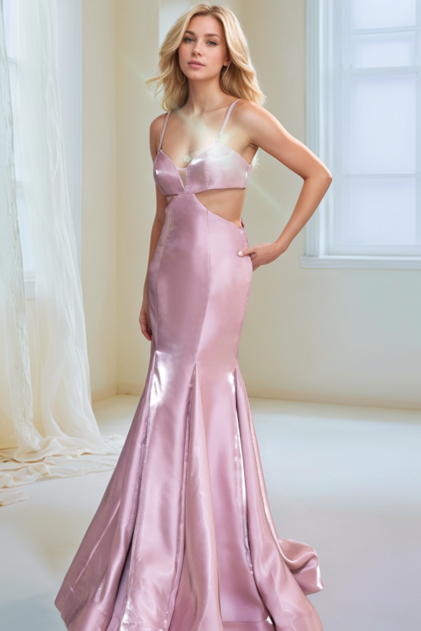 WU1130 - Wunderschönes schulterfreies ärmelloses Ball- und Partykleid mit Pailletten, hohem Seitenschlitz und Schleppe, Abendkleid, Cocktailkleid