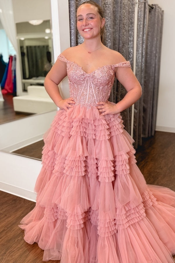 WU1130 - Wunderschönes schulterfreies ärmelloses Ball- und Partykleid mit Pailletten, hohem Seitenschlitz und Schleppe, Abendkleid, Cocktailkleid