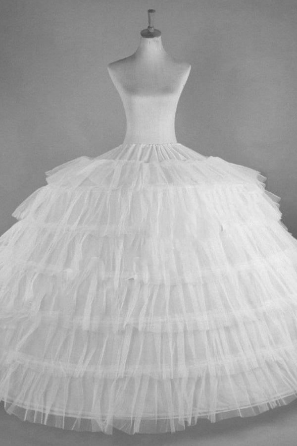 Giant Puff 6 Steel Ring 6 Layers Gauze Long Floor Length Quinceañera Petticoat WP1002