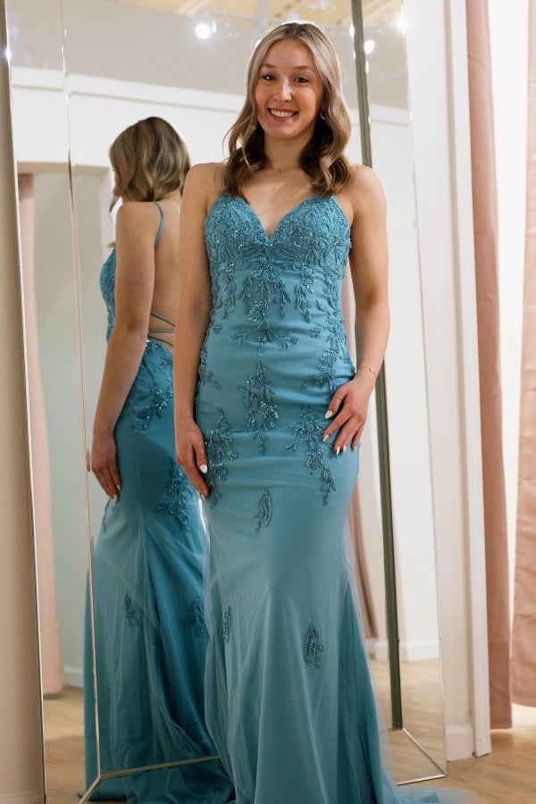 WU1130 - Wunderschönes schulterfreies ärmelloses Ball- und Partykleid mit Pailletten, hohem Seitenschlitz und Schleppe, Abendkleid, Cocktailkleid