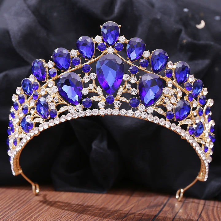 Alloy Electroplated Crystal Crown Tiara Sweet 16 Headband  display picture 1