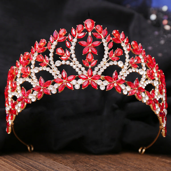 Princess Birthday Rhinestone Headband Alloy Crown Crystal Crown Headdress WA1005