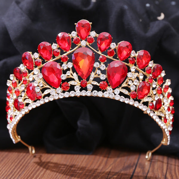 Alloy Electroplated Crystal Crown Tiara Sweet 16 Headband Hair Accessories WA1003