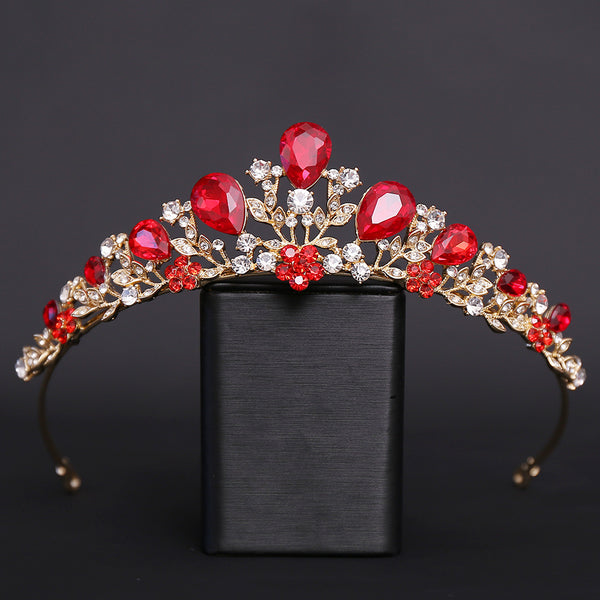 High-end Baroque Princess Banquet Crystal Small Crown Alloy Rhinestone Crown WA1001