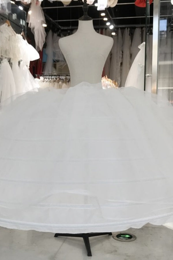 Quinceanera Petticoat Cloud Fluffy 7 Steel 2 Gauze Rings Seven-Bone Dress Support for Women with Adjustable Buttons WP1003