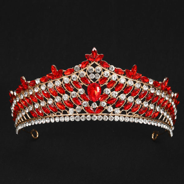 Royal Rhinestone Crown Tiara Princess Birthday Quinceañera Crown WA1009