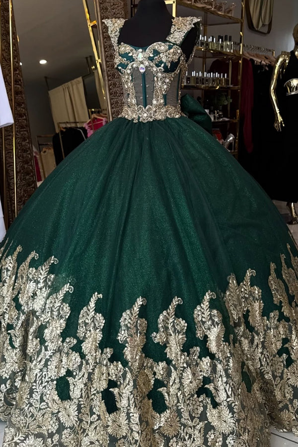 WQ1450 - Vestido de fiesta sin tirantes, sin mangas, con cuentas, volantes, lentejuelas, tul, capas, tul brillante, vestido de quinceañera, vestido de fiesta de cumpleaños, vestido formal de noche para dulces 16