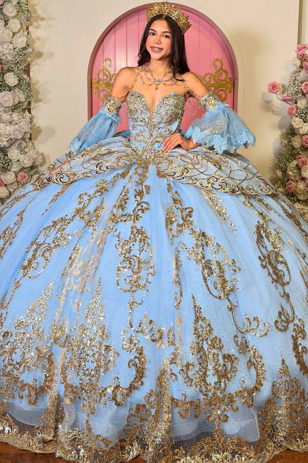 Blue Quinceanera Dress WADAYUYU Dresses Blue Quinceanera Dress WADAYUYU Dresses